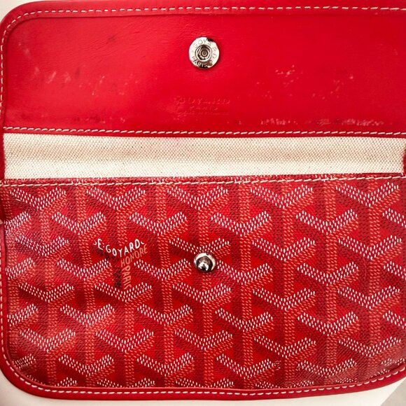 RARE Authentic Goyard Goyardine Saint Louis PM Red Shoulder Tote Bag & Pouch - Picture 16 of 16